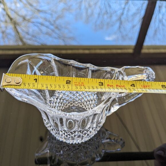 Cut Lead Crystal Sugar Creamer Tray Set Germany Hobnail Exquisite Detail MCM - Picture 11 of 16